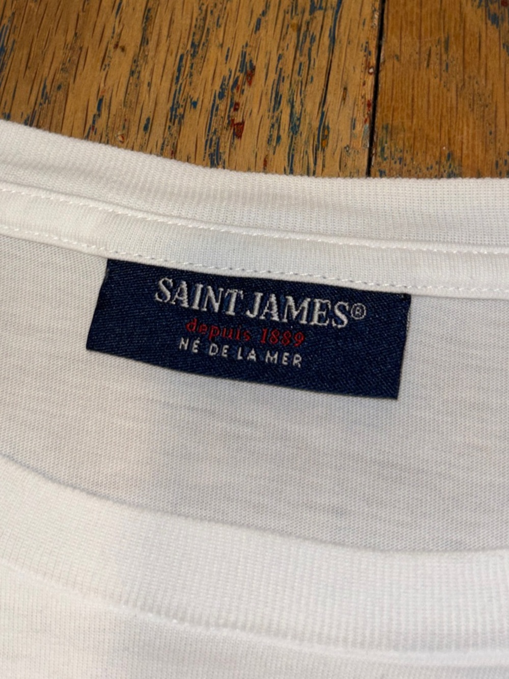 SAINT JAMES White Graphic Tee XL - Picture 2 of 8